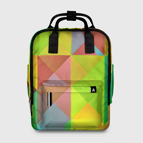 Женский рюкзак Разноцветные фигуры / 3D-принт – фото 1