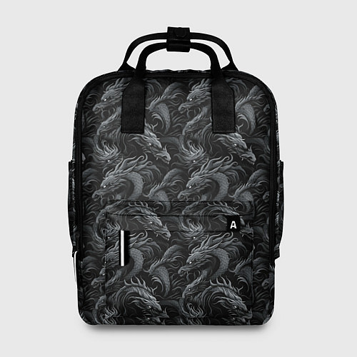 Женский рюкзак Черные драконы паттерн / 3D-принт – фото 1