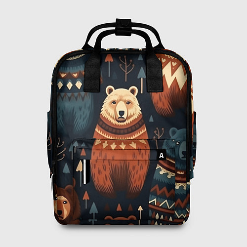 Женский рюкзак Медведи индейцы / 3D-принт – фото 1