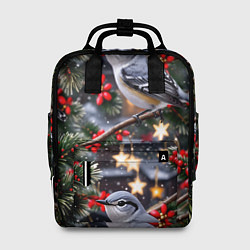 Женский рюкзак Рождественская птица пересмешник