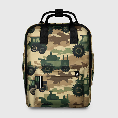 Женский рюкзак Трактора камуфляжный паттерн / 3D-принт – фото 1