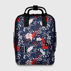 Рюкзак женский Цветущие реалистичные цветы, цвет: 3D-принт