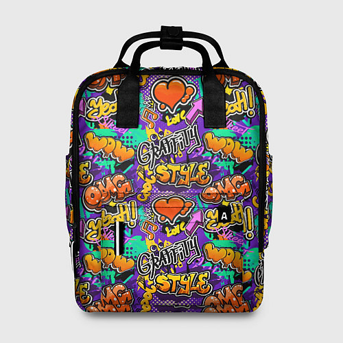 Женский рюкзак Graffiti style / 3D-принт – фото 1