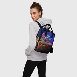 Рюкзак женский Контр Страйк - неоновое свечение, цвет: 3D-принт — фото 2