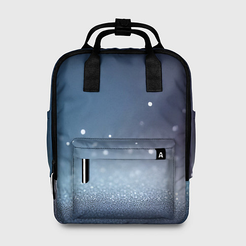 Женский рюкзак Серебристые блёстки на синем фоне - нейросеть / 3D-принт – фото 1