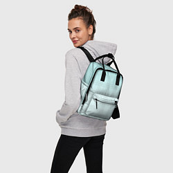 Рюкзак женский Нежно-голубая шотландская клетка, цвет: 3D-принт — фото 2