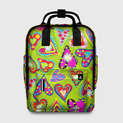 Рюкзак женский Сердца в мексиканском стиле, цвет: 3D-принт