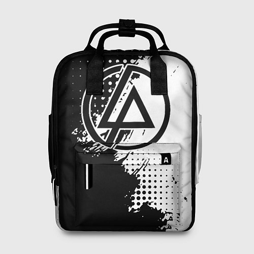 Женский рюкзак Linkin park - черно-белая абстракция / 3D-принт – фото 1