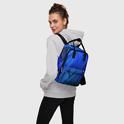 Рюкзак женский Неоновые синии линии, цвет: 3D-принт — фото 2