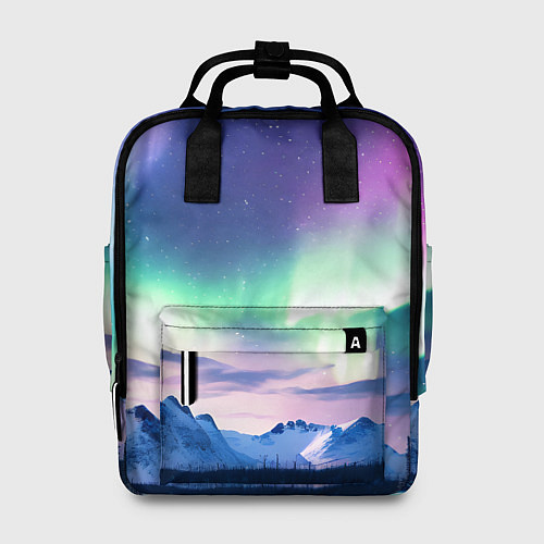 Женский рюкзак Северное сияние на природе ai art / 3D-принт – фото 1