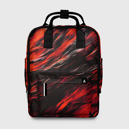 Женский рюкзак Чёрная и красная буря / 3D-принт – фото 1