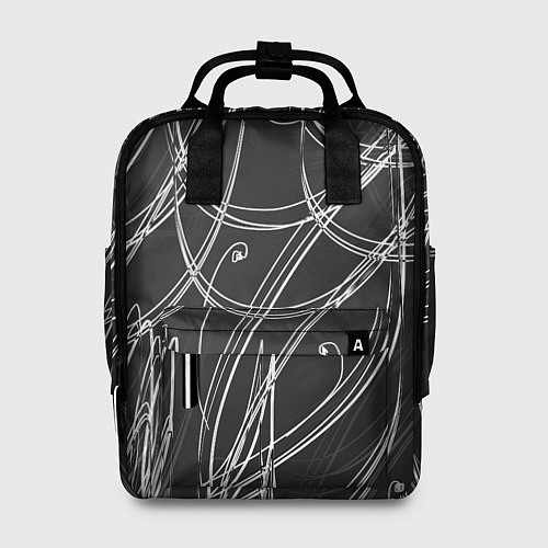 Женский рюкзак Черно-белые завитки / 3D-принт – фото 1