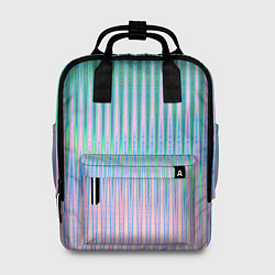 Рюкзак женский Голографический эффект светлых тонов полос, цвет: 3D-принт