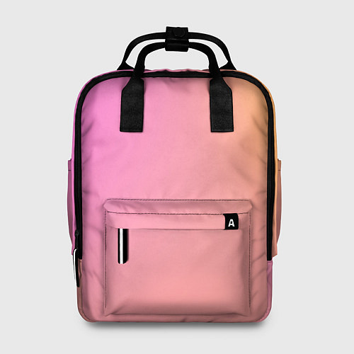 Женский рюкзак Розово-желтый градиент / 3D-принт – фото 1