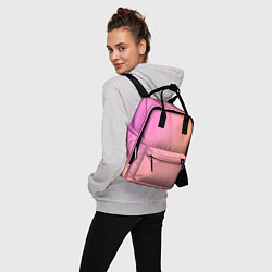 Рюкзак женский Розово-желтый градиент, цвет: 3D-принт — фото 2