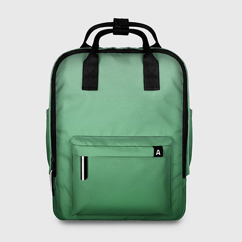 Женский рюкзак Градиент приглушённый зелёный / 3D-принт – фото 1
