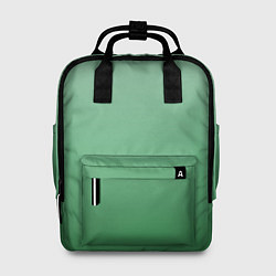 Рюкзак женский Градиент приглушённый зелёный, цвет: 3D-принт