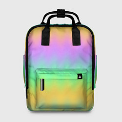 Рюкзак женский Мягкие неоновые зигзаги, цвет: 3D-принт