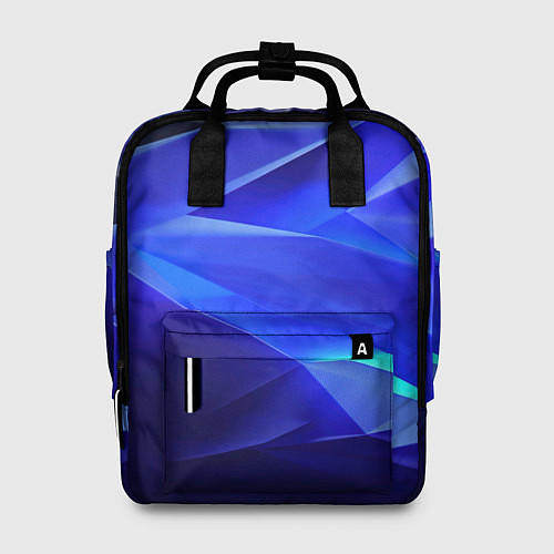 Женский рюкзак Black and blue abstract background sport style / 3D-принт – фото 1