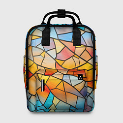 Рюкзак женский Яркий витраж, цвет: 3D-принт