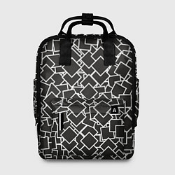 Рюкзак женский Ромб черно - белый, цвет: 3D-принт