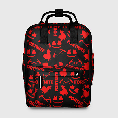 Женский рюкзак Fortnite pattern logo marshmello / 3D-принт – фото 1