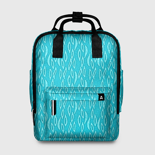 Женский рюкзак Паттерн лазурный голубой / 3D-принт – фото 1