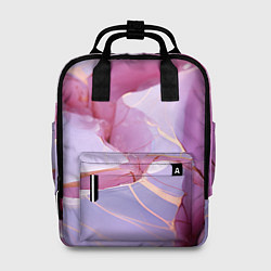 Рюкзак женский Куски розового мрамора, цвет: 3D-принт