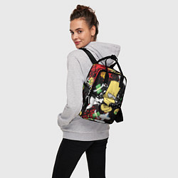 Рюкзак женский Барт Симпсон на фоне баксов, цвет: 3D-принт — фото 2