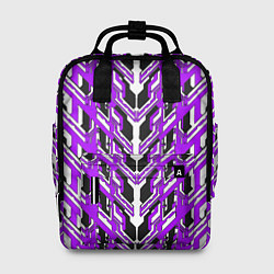 Рюкзак женский Фиолетовая техно броня, цвет: 3D-принт