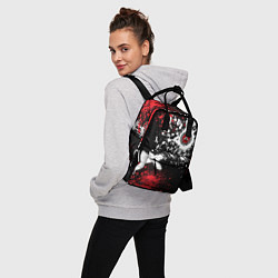 Рюкзак женский Мерседес на фоне граффити и брызг красок, цвет: 3D-принт — фото 2