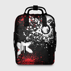 Рюкзак женский Дракон уроборос на фоне брызг красок и граффити, цвет: 3D-принт