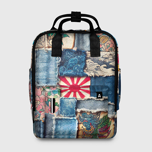 Женский рюкзак Японское художество пэчворк / 3D-принт – фото 1