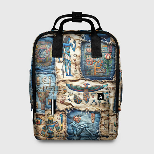 Женский рюкзак Пэчворк из Египетских мотивов / 3D-принт – фото 1