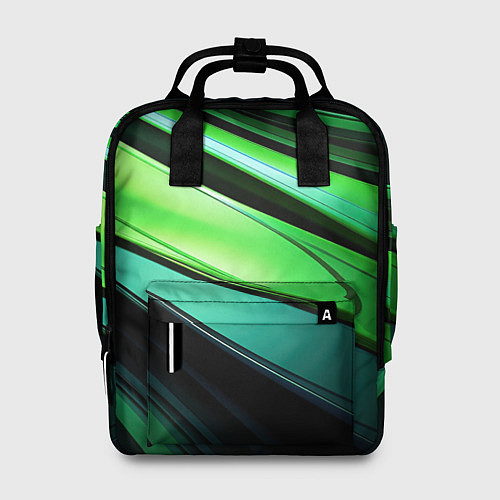 Женский рюкзак Абстрактные геометрические плавные линии минимализ / 3D-принт – фото 1