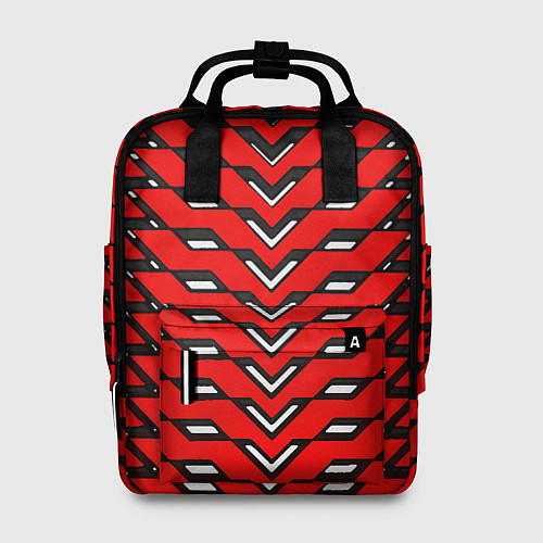 Женский рюкзак Красная броня с белыми прорезями / 3D-принт – фото 1