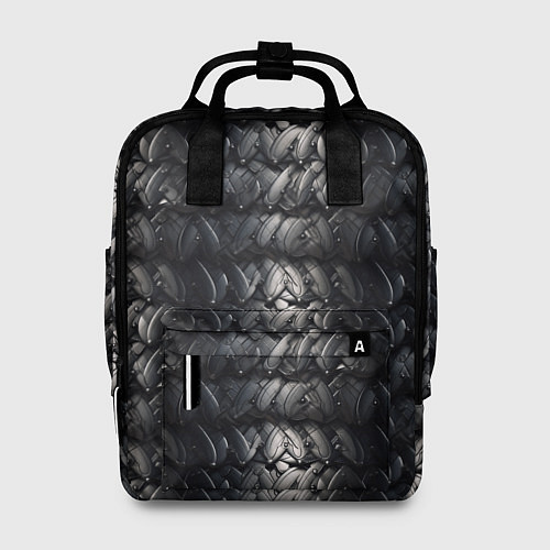 Женский рюкзак Ретро коричневая броня / 3D-принт – фото 1