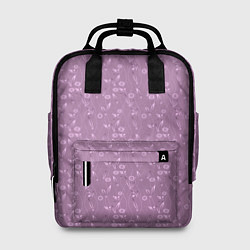 Рюкзак женский Розовый сиреневый цветочный однотонный узор, цвет: 3D-принт