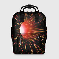 Рюкзак женский Червоточина - огненные лучи, цвет: 3D-принт