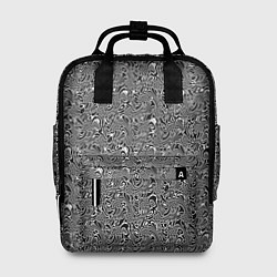 Рюкзак женский Чёрно-белый абстрактный, цвет: 3D-принт