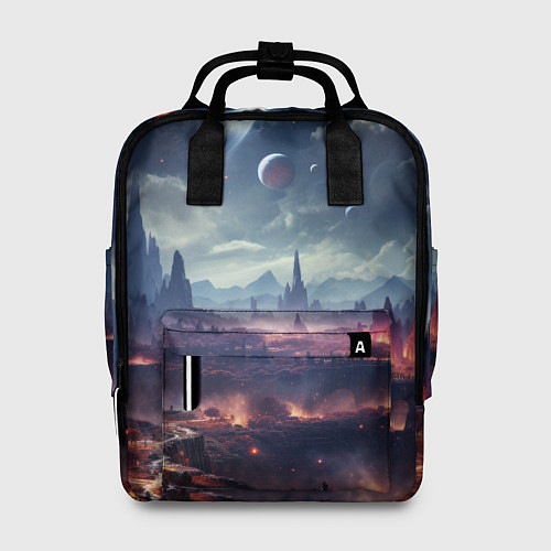 Женский рюкзак Фантастическая планета внутри космоса / 3D-принт – фото 1