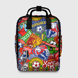 Женский рюкзак Футбольные командные эмблемы pattern