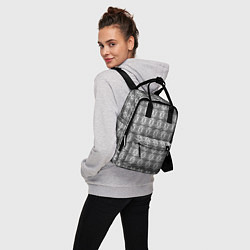 Рюкзак женский Серый кружевной узор, цвет: 3D-принт — фото 2