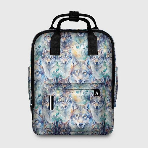 Женский рюкзак Паттерн из волков / 3D-принт – фото 1
