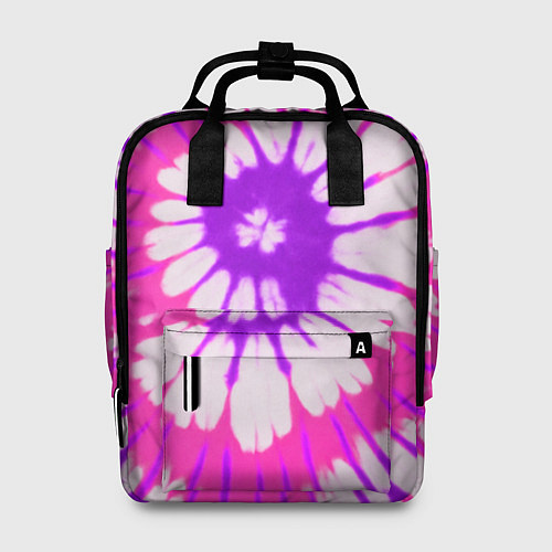 Женский рюкзак Тай дай розовый с фиолетовым / 3D-принт – фото 1
