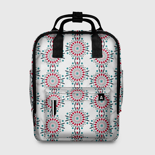 Женский рюкзак Паттерн с круговым орнаментом / 3D-принт – фото 1