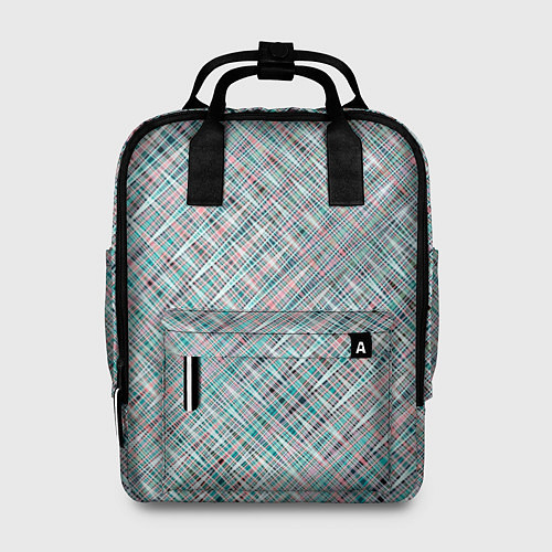 Женский рюкзак Светлый серо-голубой текстурированный / 3D-принт – фото 1