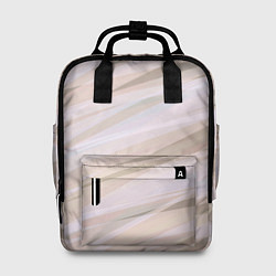 Рюкзак женский Бежевый абстрактные полосы, цвет: 3D-принт