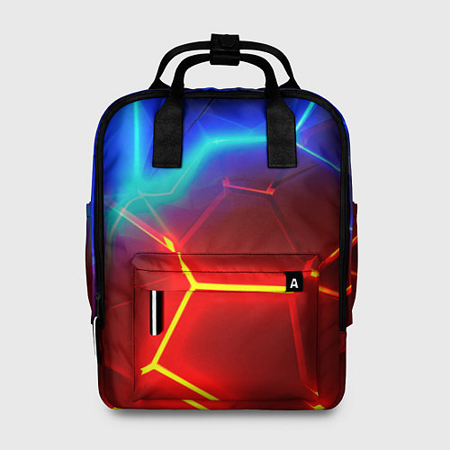Женский рюкзак Красные плиты с ярким светом / 3D-принт – фото 1