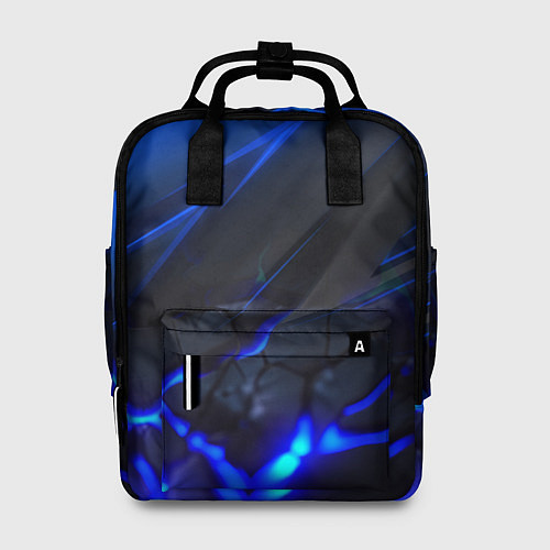 Женский рюкзак Синяя абстракция с плитами / 3D-принт – фото 1